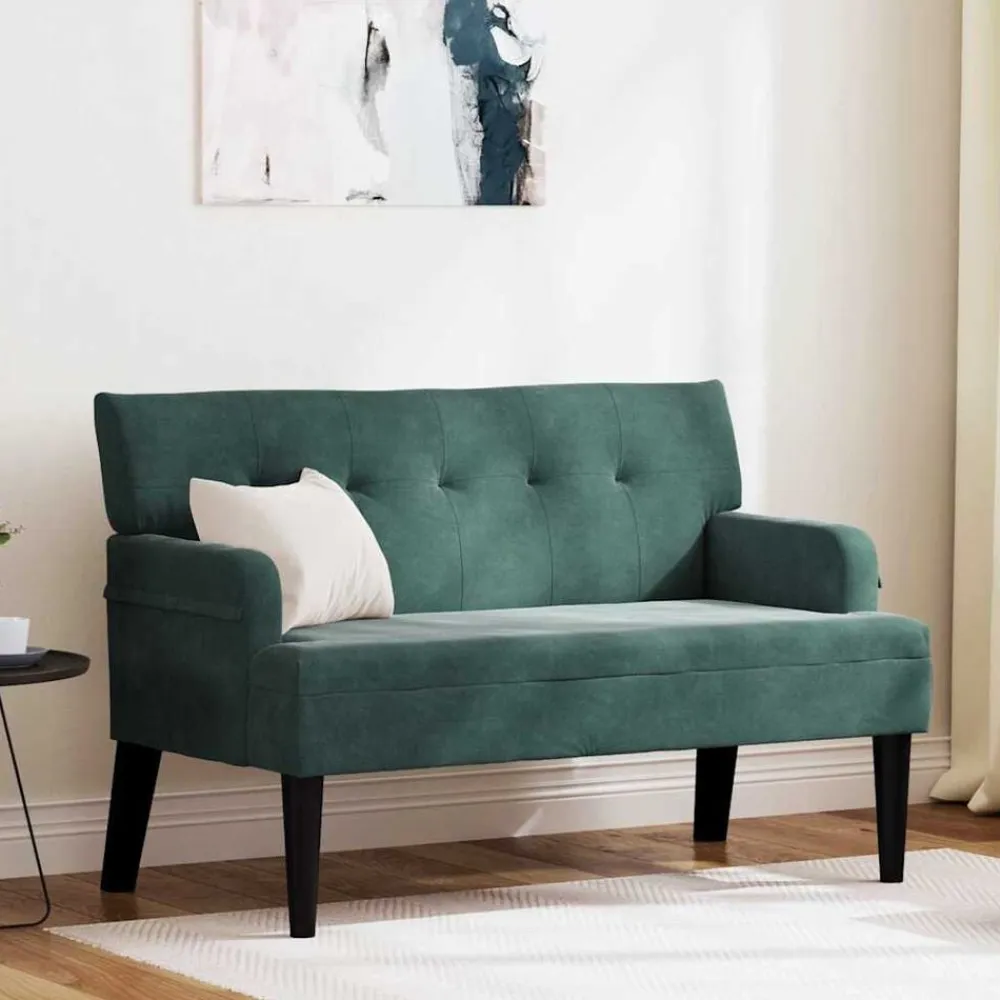 vidaXL Bancos-Banco Chesterfield 112 x 65,5 x 75 cm Terciopelo