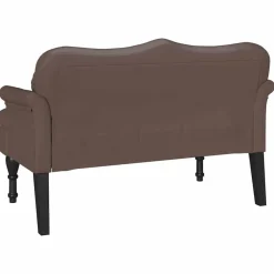 vidaXL Banco Chesterfield Marrón 120.5 x 65 x 75 cm Cuero sintético Marr&oacute;n Best