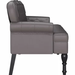 vidaXL Bancos-Banco Chesterfield 119,5 x 64,5 x 75 cm Cuero sintético