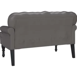 vidaXL Bancos-Banco Chesterfield 119,5 x 64,5 x 75 cm Cuero sintético