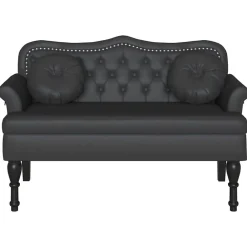 vidaXL Bancos-Banco Chesterfield 120.5 x 65 x 75 cm Cuero sintético