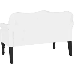 vidaXL Bancos-Banco Chesterfield con cojín 120.5 x 65 x 75 cm Cuero sintético