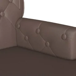 vidaXL Bancos-Banco Chesterfield Marrón 119,5 x 64,5 x 75 cm Cuero sintético