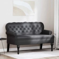 vidaXL Bancos-Banco Chesterfield 119,5 x 64,5 x 75 cm Cuero sintético