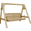 vidaXL Banco columpio de jardín madera pino impregnada 205x150x157 cm