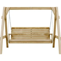 vidaXL Banco columpio de jardín madera pino impregnada 205x150x157 cm
