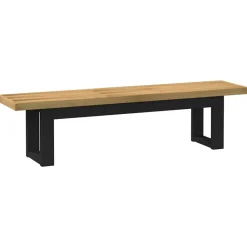 vidaXL Bancos-Banco comedor NOAIN patas forma U madera maciza pino