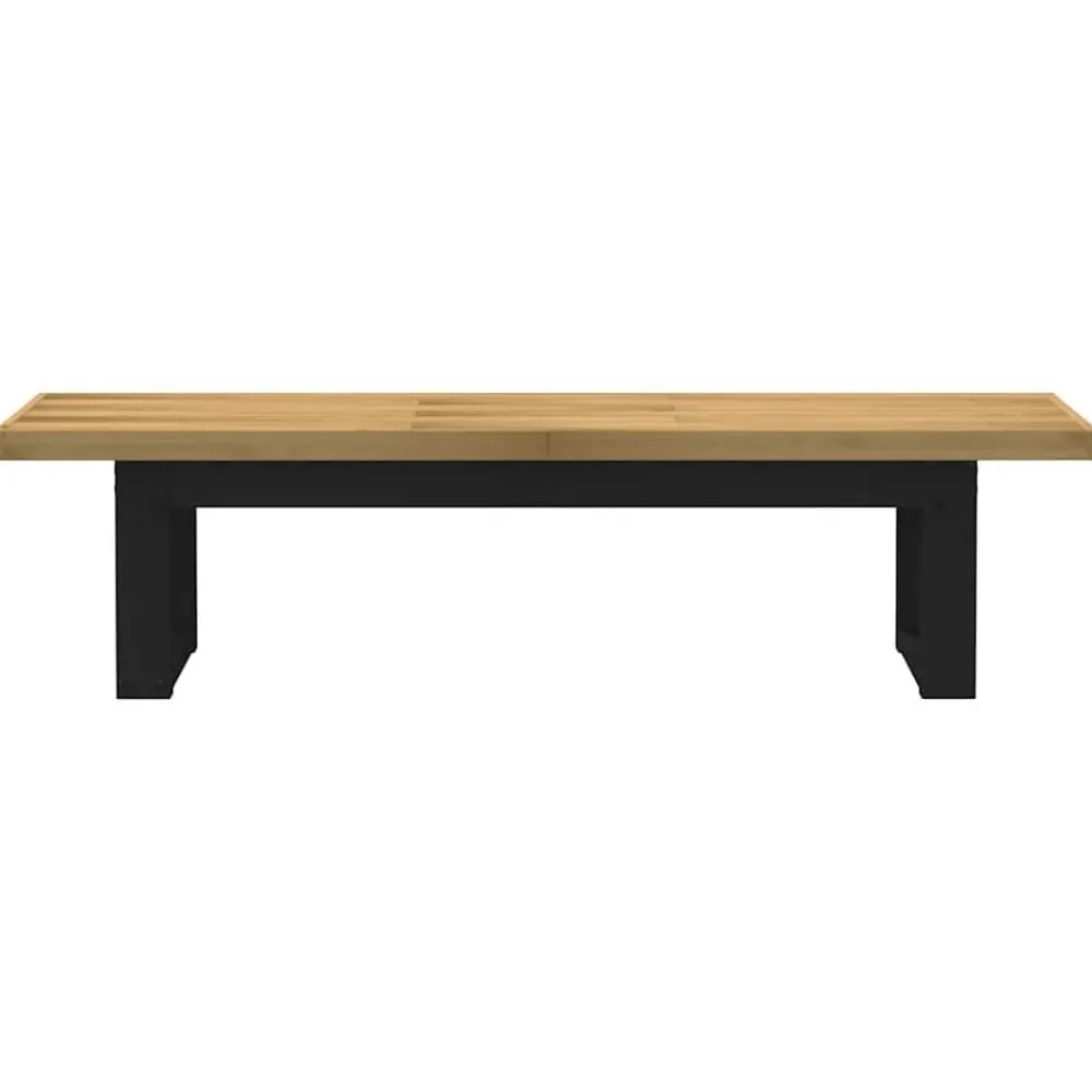 vidaXL Bancos-Banco comedor NOAIN patas forma U madera maciza pino