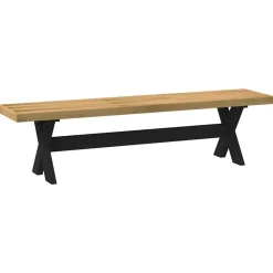 vidaXL Bancos-Banco comedor NOAIN patas forma X madera maciza pino
