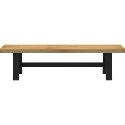 vidaXL Bancos-Banco comedor NOAIN patas forma A madera maciza pino