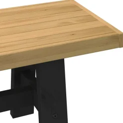 vidaXL Bancos-Banco comedor NOAIN patas forma A madera maciza pino