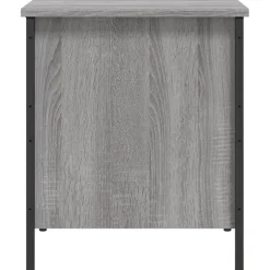 vidaXL Banco con almacenaje madera ingeniería 40x42,5x50cm Gris sonoma Best