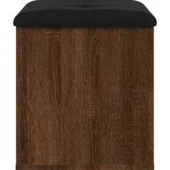 vidaXL Banco con almacenaje madera ingeniería roble marrón 42x42x45 cm Marr&oacute;n roble Online