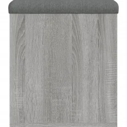 vidaXL Banco con almacenaje madera ingeniería 42x42x45 cm Gris sonoma New