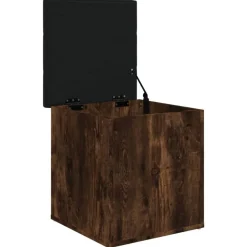 vidaXL Bancos-Banco con almacenaje madera ingeniería 42x42x45cm