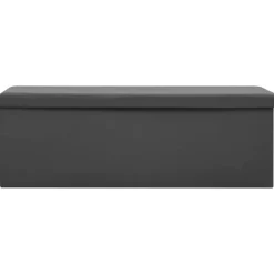 vidaXL Banco con almacenaje plegable PVC Gris Online