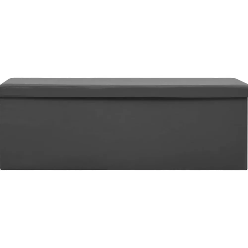 vidaXL Banco con almacenaje plegable PVC Gris Online
