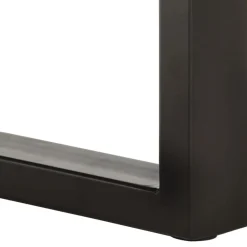 vidaXL Banco con borde irregular madera maciza de acacia y acero 110cm Marrón Online