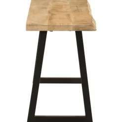 vidaXL Bancos-Banco con borde natural de madera de mango maciza 105 cm
