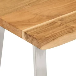 vidaXL Bancos-Banco con borde natural madera de acacia maciza 105 cm