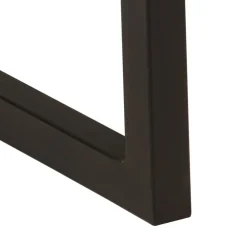 vidaXL Banco con borde natural de madera de acacia maciza 105 cm Negro Clearance