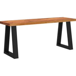 vidaXL Bancos-Banco con borde vivo madera maciza de acacia 110 cm