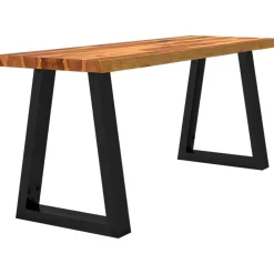vidaXL Bancos-Banco con borde vivo madera maciza de acacia 110 cm