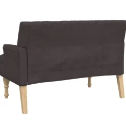vidaXL Banco con cojines tela marrón oscuro 113x64,5x75,5 cm Marr&oacute;n oscuro Hot