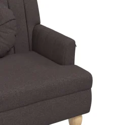 vidaXL Banco con cojines tela marrón oscuro 113x64,5x75,5 cm Marr&oacute;n oscuro Hot