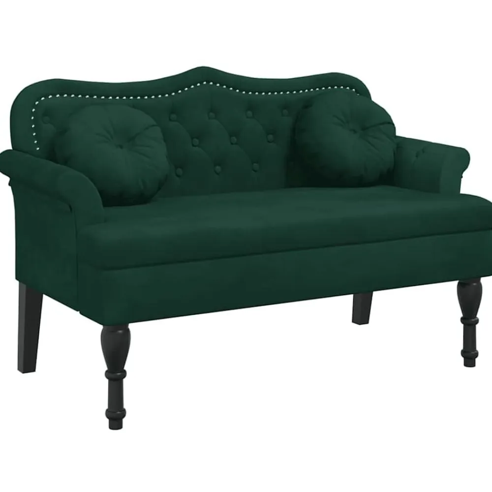 vidaXL Bancos-Banco con cojines Terciopelo 120,5x65x75 cm