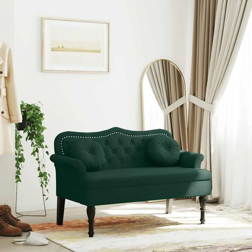vidaXL Bancos-Banco con cojines Terciopelo 120,5x65x75 cm