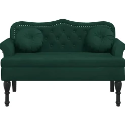 vidaXL Bancos-Banco con cojines Terciopelo 120,5x65x75 cm
