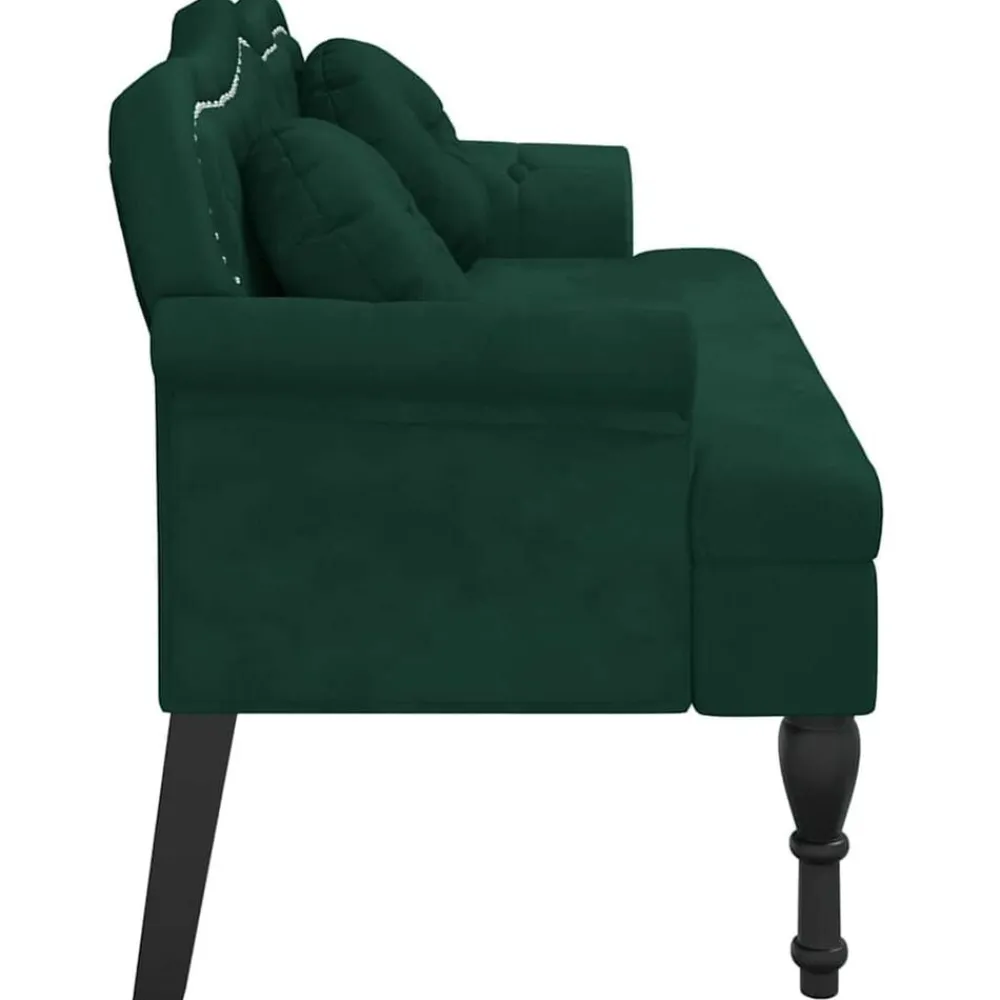 vidaXL Bancos-Banco con cojines Terciopelo 120,5x65x75 cm