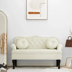 vidaXL Bancos-Banco con cojines terciopelo 120,5x65x75 cm