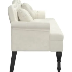 vidaXL Bancos-Banco con cojines terciopelo 120,5x65x75 cm