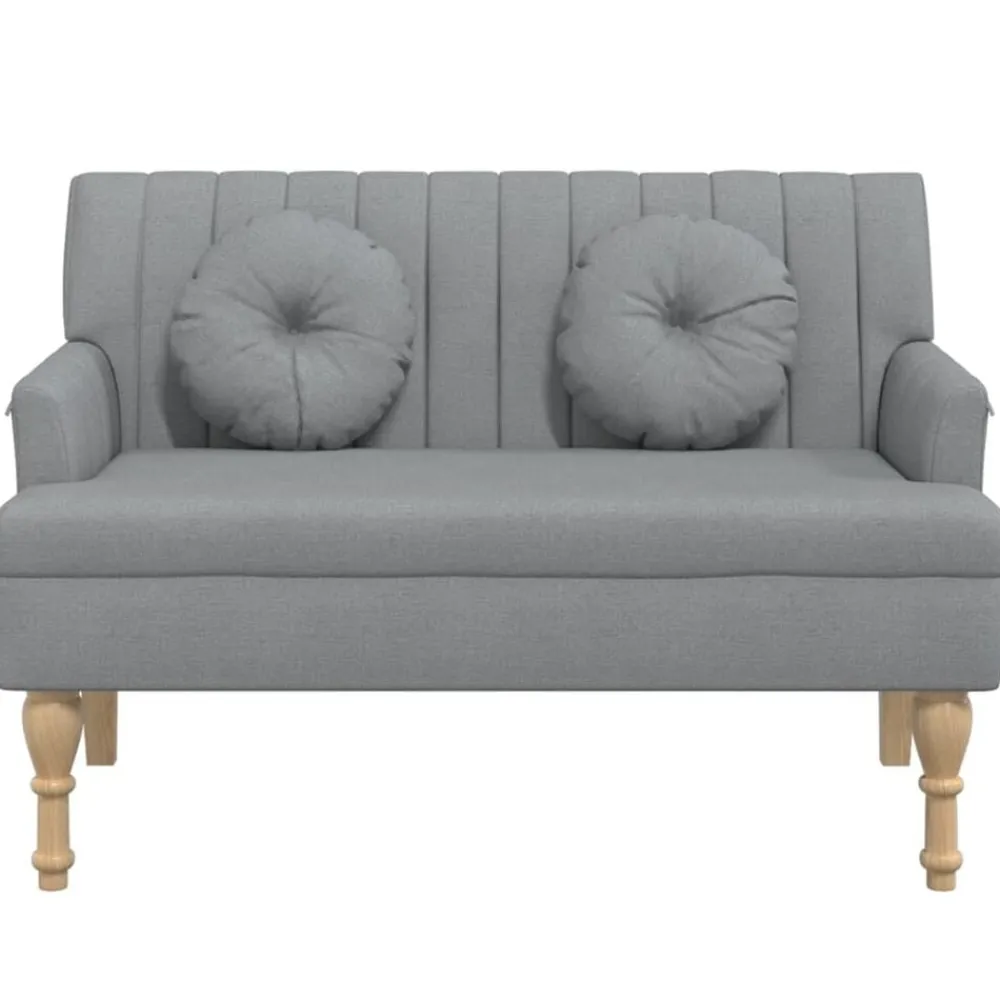 vidaXL Bancos-Banco con cojines tela 113x64,5x75,5 cm