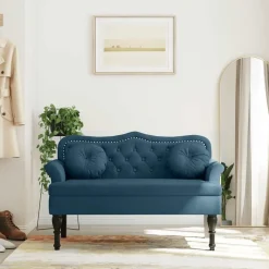 vidaXL Bancos-Banco con cojines terciopelo 120,5x65x75 cm