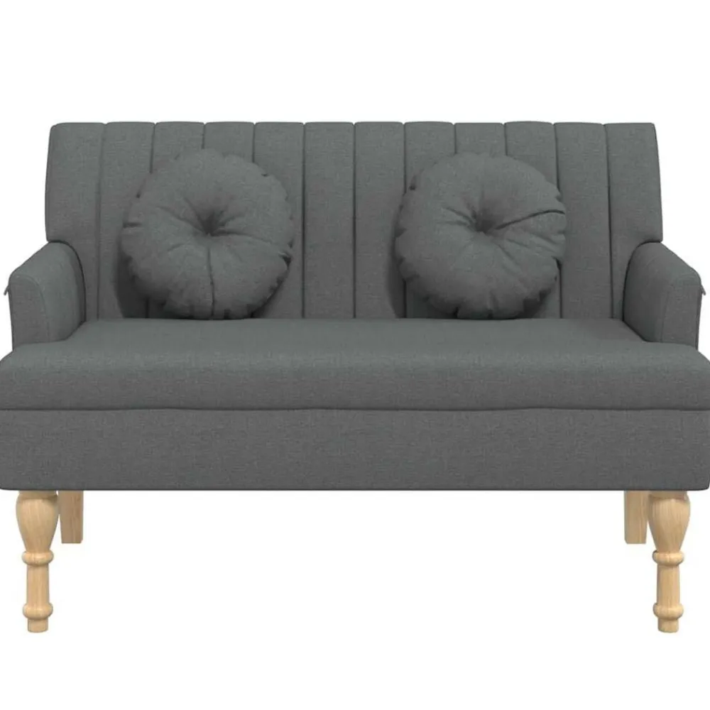 vidaXL Bancos-Banco con cojines tela 113x64,5x75,5 cm
