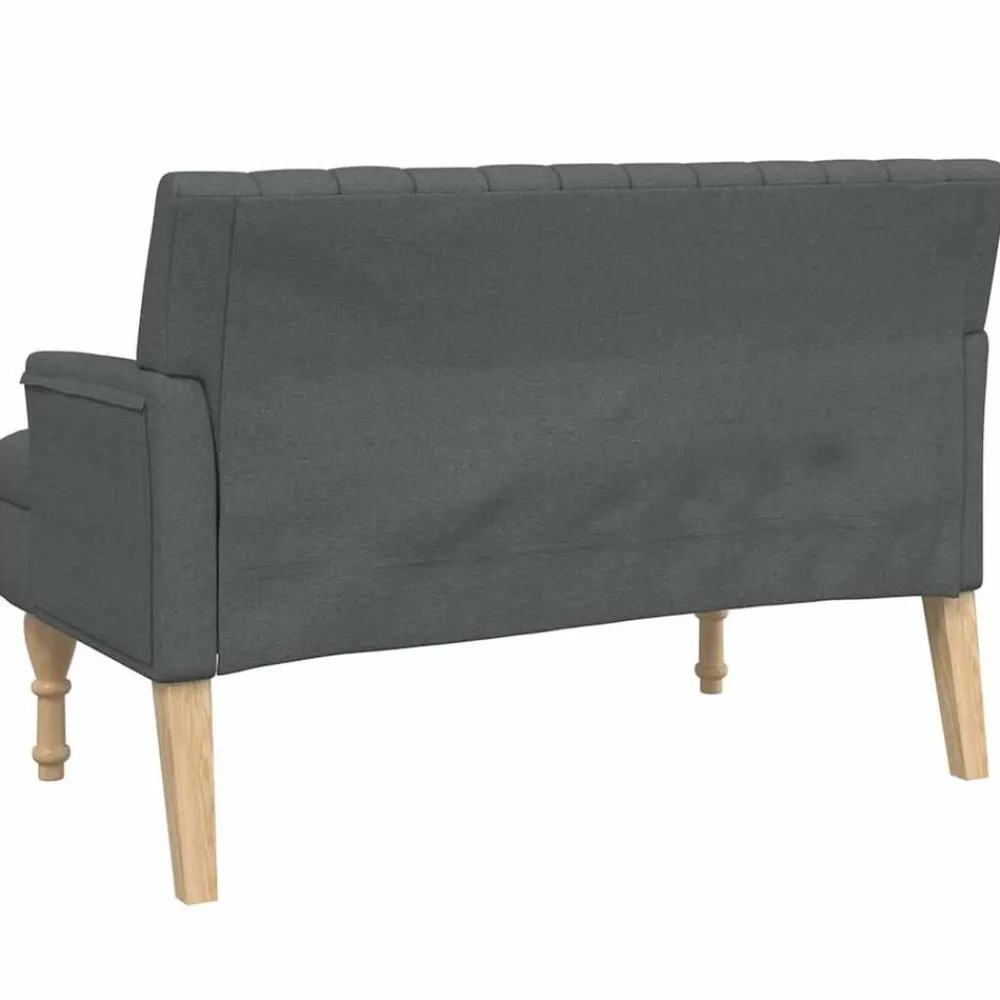 vidaXL Bancos-Banco con cojines tela 113x64,5x75,5 cm