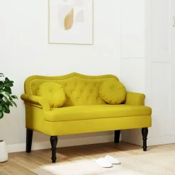 vidaXL Bancos-Banco con cojines terciopelo 120,5x65x75 cm