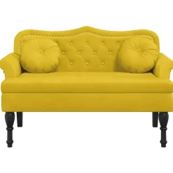vidaXL Bancos-Banco con cojines terciopelo 120,5x65x75 cm