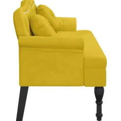 vidaXL Bancos-Banco con cojines terciopelo 120,5x65x75 cm