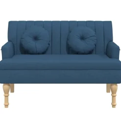 vidaXL Bancos-Banco con cojines tela 113x64,5x75,5 cm