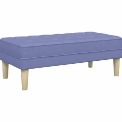 vidaXL Banco con cojín Azul jeans 113 x 57 x 39 cm tela Azul vaquero
