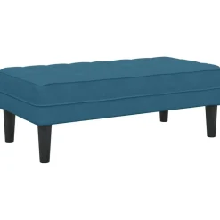 vidaXL Banco con cojín 113 x 57 x 39 cm Terciopelo Azul Best