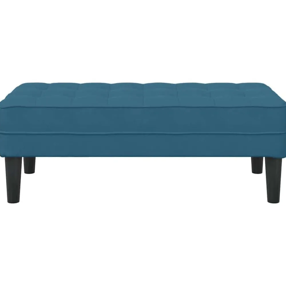 vidaXL Banco con cojín 113 x 57 x 39 cm Terciopelo Azul Best