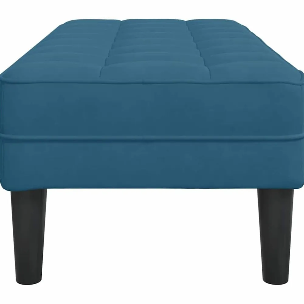 vidaXL Banco con cojín 113 x 57 x 39 cm Terciopelo Azul Best