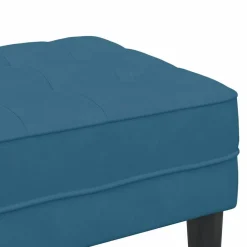 vidaXL Banco con cojín 113 x 57 x 39 cm Terciopelo Azul Best