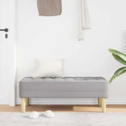 vidaXL Bancos-Banco con cojín 113 x 57 x 39 cm tela