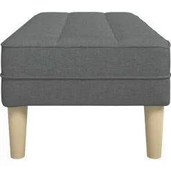 vidaXL Banco con cojín 113 x 57 x 39 cm tela Gris oscuro Best